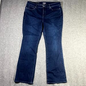 NYDJ Women's Barbara Bootcut Lift Tuck Dark Wash Stretch Jeans Size 16 36x31